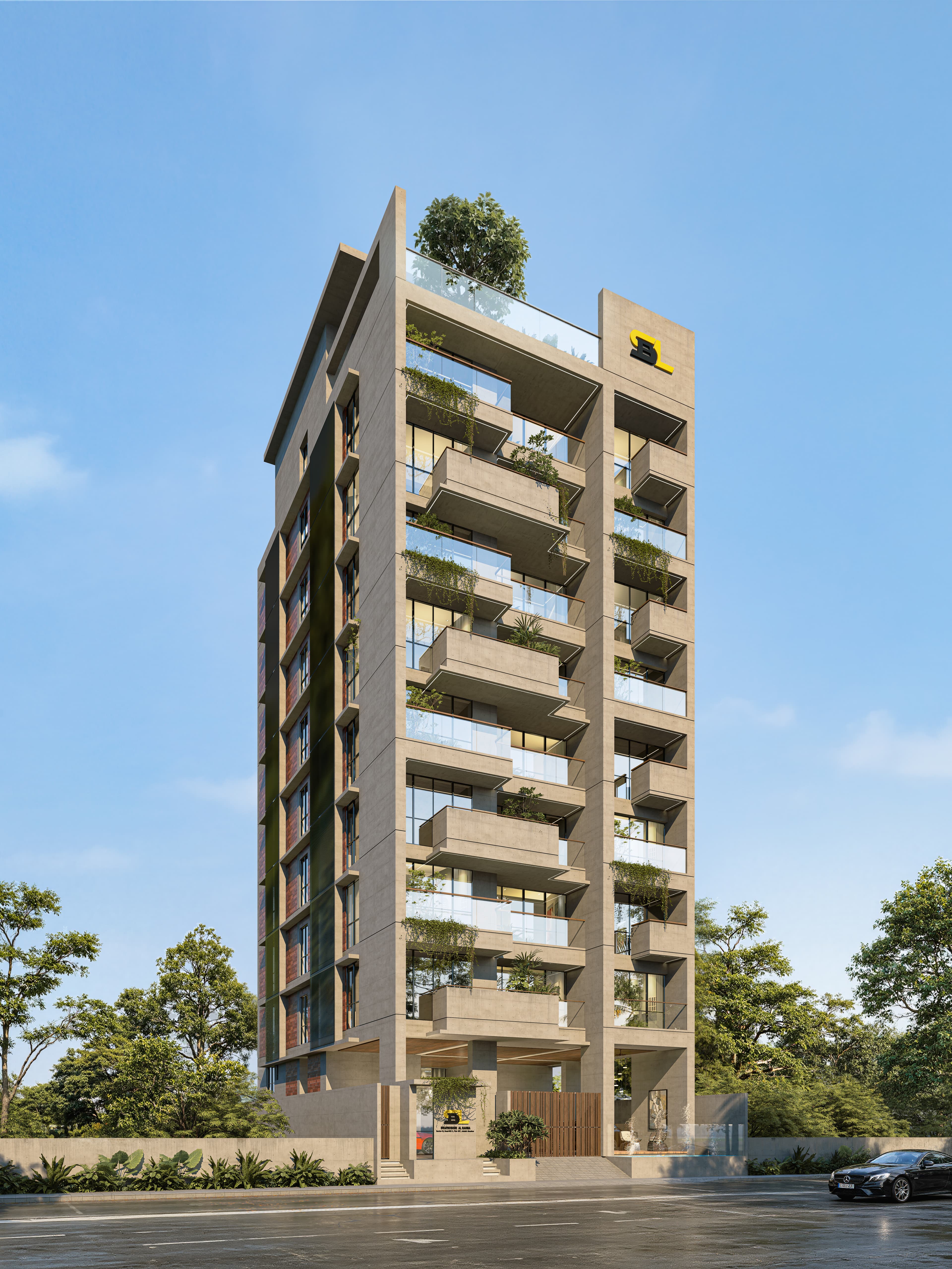 Swapnosiri Tower Perspective Elevation